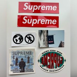 Set of 6 Supreme stickers